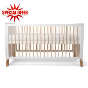 Clair de Lune Essentials Cot Bed with 3 Adjustable Heights