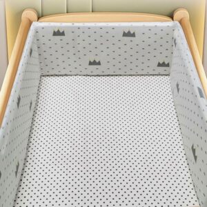 GYCS Cot Liner Headboard Bumper Padded Side Protectors Protect All Round Crib Rail Cover Baby Bed Baby Boys Girls Nursery Breathable Crib Bed Liner Bumper Cot Bumper Mesh