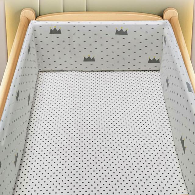 GYCS Cot Liner Headboard Bumper Padded Side Protectors Protect All Round Crib Rail Cover Baby Bed Baby Boys Girls Nursery Breathable Crib Bed Liner Bumper Cot Bumper Mesh