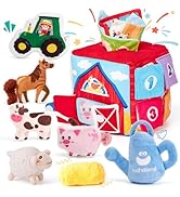 hahaland Baby Toys 6 to 12 Months - Soft Sea Animal Baby Toys with Crinkle Sounds, Sensory Toys f...