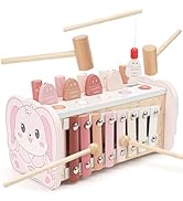 Joyreal Wooden Busy Board for Toddlers - LED Activity Sensory Fidget Board Montessori Travel Toys...