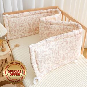 All Round Breathable Crib Bed Liner Bumper with Padded Side Protectors
