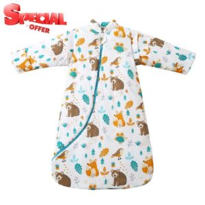 MIKAFEN Baby Winter Sleeping Bag Kids Sleeping Bag 3.5 Tog Organic Cotton Sleeping Bag Various Sizes from Birth to 4 Years Old (M:Baby Height 75-90cm/7-18months
