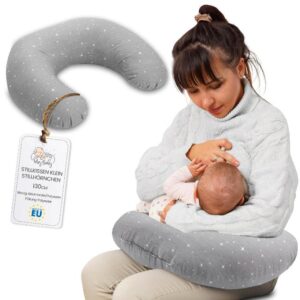 Pregnancy nursing and breastfeeding pillow 130 cm- breast feeding maternity pillows for baby and support sleeping for babies Cotton Oeko-Tex Galaxy