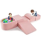 GYMAX Kids Climb and Crawl Play Equipment, 2-Piece Baby Soft Foam Blocks Toys, Toddlers Lightweig...