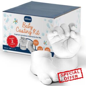 Niimo® 3D Baby Casting Kit - Skin-Safe & Non-Toxic Baby Hand and Foot Casting Kit with Paints