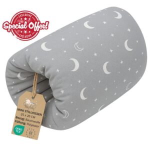 Small nursing pillow Breastfeeding and Nursing Pillow for on the go 20 cm - Nursing arm pillow and positioning pillow Baby arm nursing pillow made of soft cotton Oeko-Tex Moons