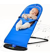 FK Sports Foldable Baby Bouncer, Adjustable Baby Bouncer Chair for Indoor & Outdoor Use, 3 Reclin...