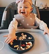 Moonkie Baby Bibs, 3Pcs Silicone Feeding Bibs for Babies and Toddlers, Waterproof weaning bib, BP...
