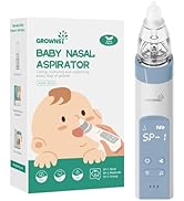 Nasal Aspirator for Baby, Baby Nose Sucker Pro with 3 Soft Silicone Tips, Adjustable Suction, Ele...