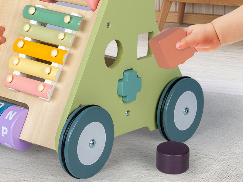 wooden baby walker