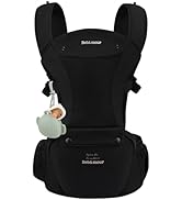 Bebamour Baby Carrier Newborn to Toddler Baby Carrier Hipseat 0-36Months with Head Hood, 3 PCS Te...