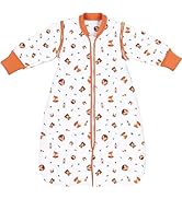 Lictin Baby Sleeping Bag 3-18 Months, 100% Cotton TOG 2.5 Baby Wearable Blanket Winter with Remov...