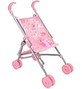 Bebamour 7 Pcs Baby Doll Diaper Bag Set Doll Feeding Set Including Bottle, Diaper Bag,Changing Pa...
