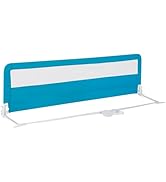 GYMAX Bed Rails for Toddlers, 100CM/120CM Foldable Baby Bed Guard with Safety Strap, Swing Down C...