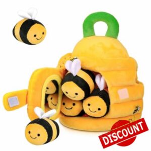 Soft Baby Beehive Toy with 5 Sensory Bees