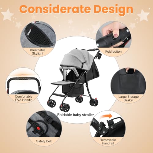 Storage Basket for 0-2 Years Toddlers Up to 10kg Grey