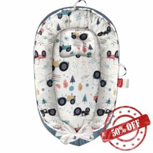 Baby Nest Pod for Newborn | Baby Lounger 0–12 Months for Boys & Girls | Newborn Essentials & Baby Shower Gif