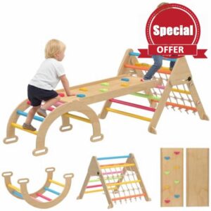 AIYAPLAY 8-in-1 Climbing Frame for Toddlers