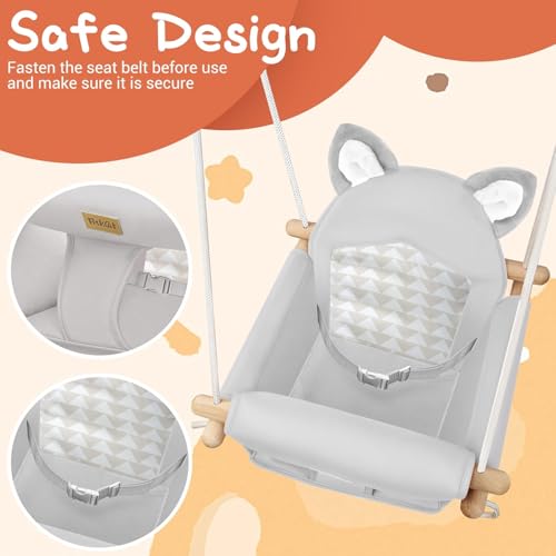 Includes Mounting Hardware – Suitable for Babies & Toddlers (Grey)