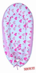 NIYS Adjustable Baby Lounger – 100% Soft Cotton Breathable Co-Sleeping Bed | Infant Bassinet & Newborn Nest | Portable