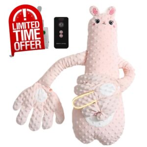 Plush Comfort Pillow – 26.77 Inches Animal-Shaped Ɓaby Pillow | Soothing Sleep Aid – Soft Polyester 920g Adjustable 3 Modes Ideal for Tummy Time Naptime Diaper Changes Travel Use