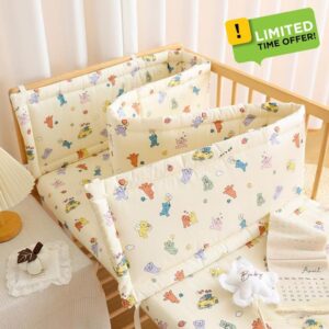 Custom crib bumper Cot Liner Headboard Bumper Padded Side Protectors Protect All Round Crib Rail Cover Baby Bed Baby Boys Girls Nursery Breathable Crib Bed Liner Bumper Cot Bumper Mesh