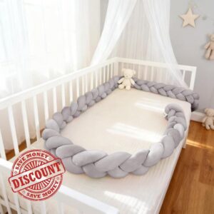 Braided Pillows Knotted Soft Anti-Fall All-Round Protection Pillow Braided Mat Cuddle Cushion Decor Knot Bed Guard Rail Knot Nursing Cushion for Home Bedroom