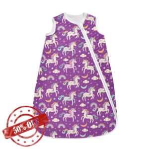 Baby Unisex Newborn Sleep Sack Wearable Blanket Sleeping Bag 0-24 Months S Unicorn Rainbow Clouds