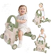3 in 1 Baby Walker Steam Train with Spray Mist Music Walker Toy with 10 Educational Play Modes Li...
