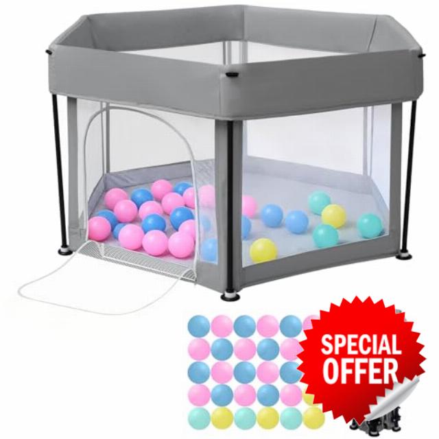 Baby Playpen Foldable125x66cm Portable