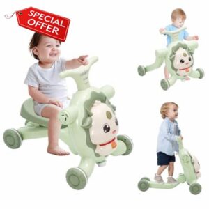 Baby Walker 3 in 1 Sit-to-Stand Learning Walker with Light Music Activity Center Baby Push Along Walkers Push & Pull Toys Gift for Boys Girls