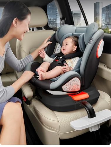 Multi-Age Baby Safety Seat with ISOFIX Mounting SIP Impact Protection Adjustable Reclining Angles Forward and Reverse Installation 6 Months to 12 Years (Premium Black)