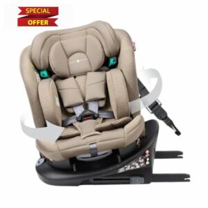 Cozy N Safe Vesta i-Size 360 Rotation Child Car Seat 40 to 150cm with ISOFix and Top Tether. (Ecru)