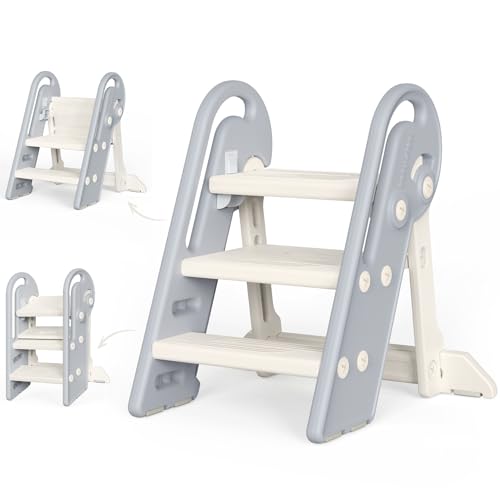 Adjustable 3 Steps for Kid Potty Training with Handles