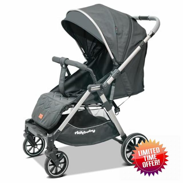 RichBaby Dash Pushchair - One-Hand Fold Compact Stroller