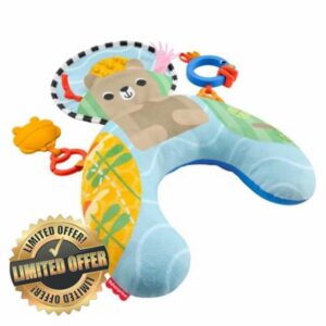 Fisher-Price Baby Toy Sensory Adventures Tummy Wedge Newborn Support with Teether & Rattle Activities for Infants Ages 0+ Months