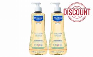 Mustela Cleansing Oil 500ml- Pack of 2 | Gentle Daily Body Wash for Dry & Eczema-Prone Skin | Nourishing Bath Oil for Babies