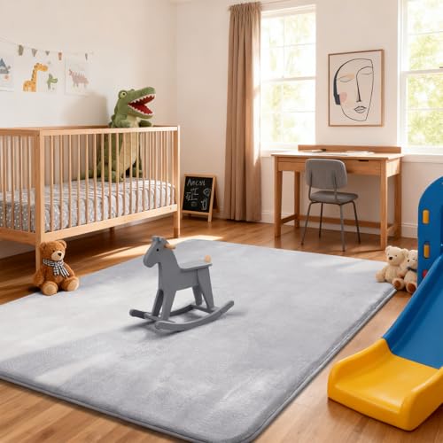 Ultra Soft Support and Plush Feel Carpet Children's Room Easy Care Crawling Blanket Baby with Non-Slip Underside