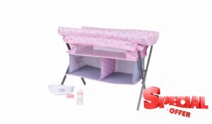 AIDNI Baby Doll Folding Changing Table and Storage Unit