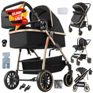 3 in 1 Baby Travel System with Anti-Shake Bassinet
