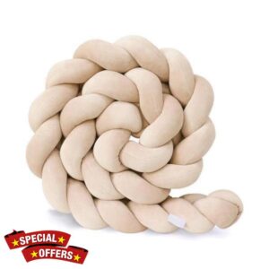 MONDEX Braided Knotted Cushion Beige 2.5M