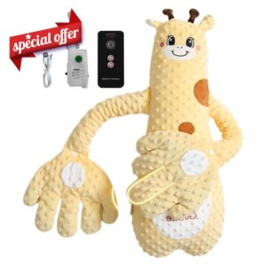 Plush Comfort Pillow – 26.77 Inches Animal-Shaped Ɓaby Pillow | Soothing Sleep Aid – Soft Polyester 920g Adjustable 3 Modes Ideal for Tummy Time Naptime Diaper Changes Travel Use