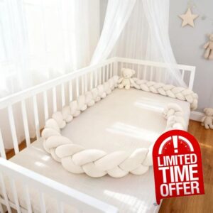 Braided Pillows Knotted Soft Anti-Fall All-Round Protection Pillow Braided Mat Cuddle Cushion Decor Knot Bed Guard Rail Knot Nursing Cushion for Home Bedroom