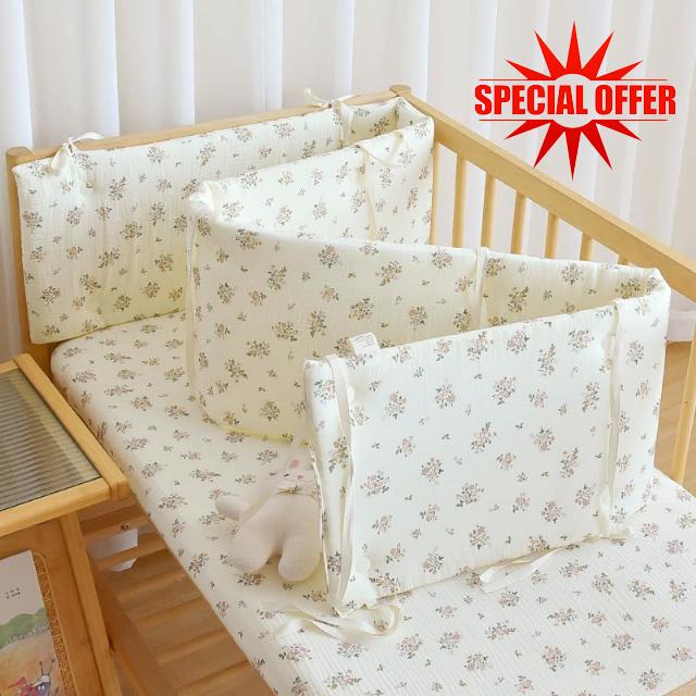Bumper Cot Liner Airwrap Cot Bumper for Cot Bed Breathable Criball-In-One Baby Sets Cot Protector All Round Breathable Crib