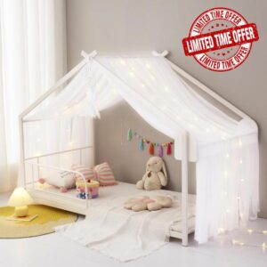 ZIQINPSQ Bed Canopy House Canopy Bed Curtains For Girls Boys