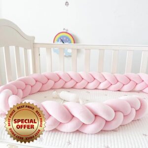 Braided Pillows Knotted Soft Anti-Fall All-Round Protection Pillow Decor Braided Mat Cuddle Cushion Knot Bed Guard Rail Knot Nursing Cushion for Home Bedroom