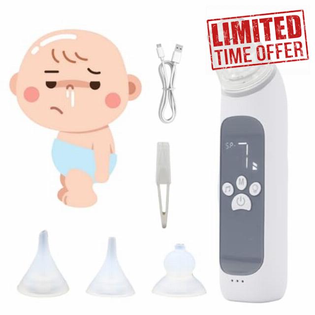 Baby Nasal Aspirator Rechargeable Electric Nasal Aspirator with 3 Suction Levels