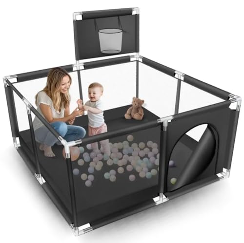 Baby Play Pen with Visible Breathable Mesh