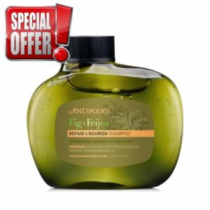 Antipodes Fig & Feijoa Repair & Nourish Shampoo | Natural Silicone-Free Shampoo with PROTECSYL Peptides